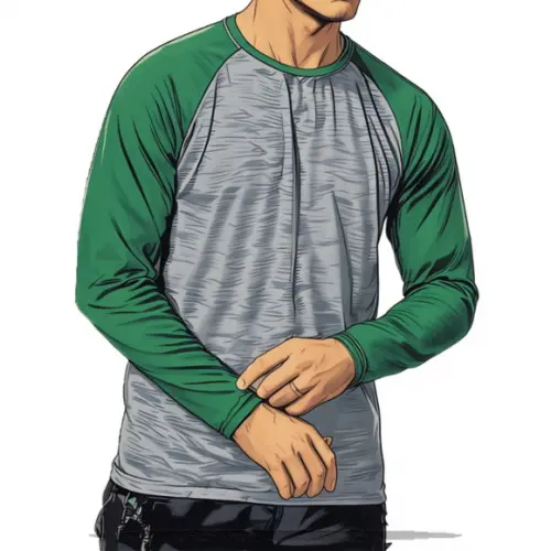 Molde em pdf de Camiseta Raglan Manga Longa Masc Pp ao Xxg