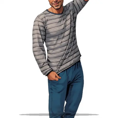 Molde em pdf de Conj Pijama Trad Masc Inverno do P ao Gg