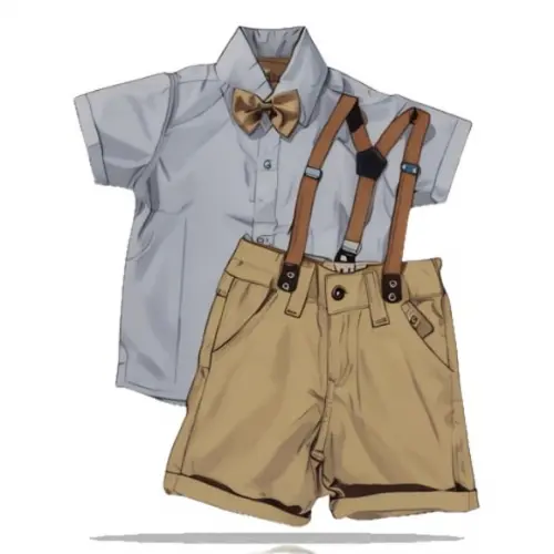 Molde em pdf de Conjunto com Suspensorio Bebe P ao Gg