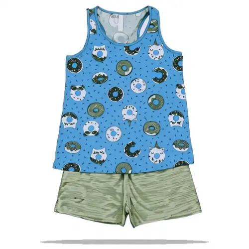 Molde em pdf de Conjunto Pijama Inf Regata Verão 2 a 14 Anos