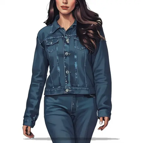 Molde em pdf de Jaqueta Jeans Fem Adulto P ao Xxg