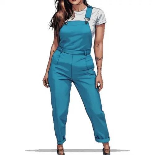 Molde em pdf de Jardineira Alfaiataria Feminina P ao Gg