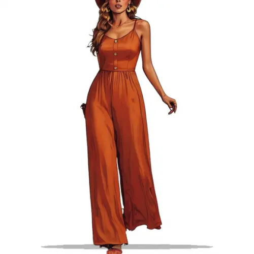 Molde em pdf de Macacao Casual Fem Alças Pantalona P ao Gg
