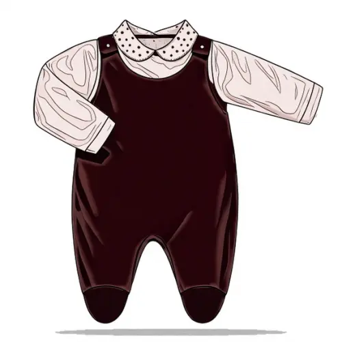 Molde em pdf de Macacao Bebe Rn ao Gg com Blusa