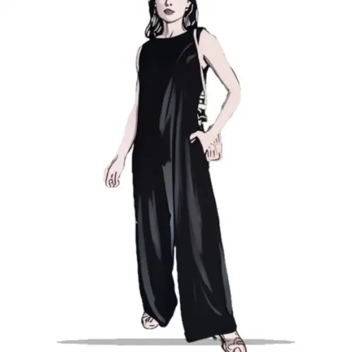 Molde em pdf de Macacao Fem Pantalona Regata do P ao Gg