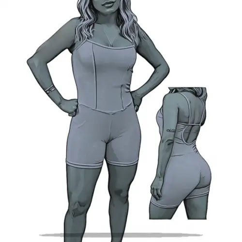Molde em pdf de Macaquinho Fitness com Alças do P ao Gg