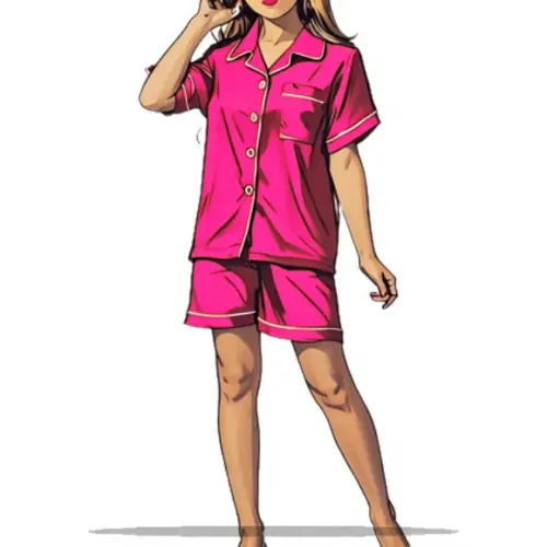 Molde em pdf de Pijama Americano Infantil Botoes 2 ao 14