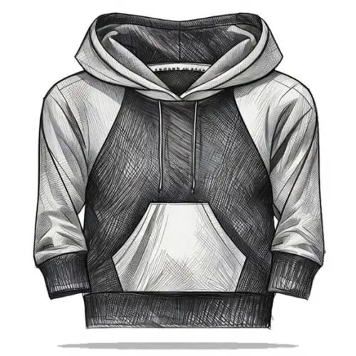 Molde em pdf de Moletom com Capuz Raglan Inf 2 ao 14