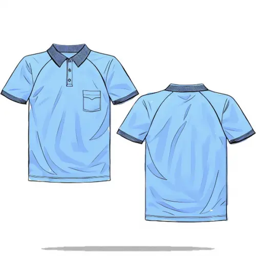 Molde em pdf de Polo Raglan Infantil de 2 a 16 Anos