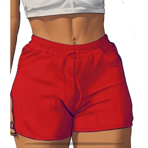 Molde em pdf de Short com Bolso Malha Feminino Pp ao Xxg