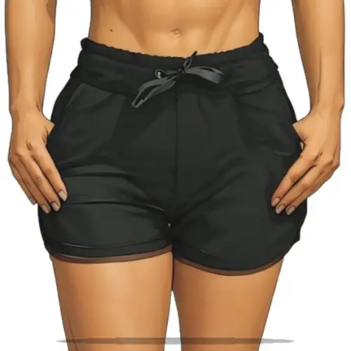 Molde em pdf de Short Praia Surf Feminino Boleado do 34 - 44