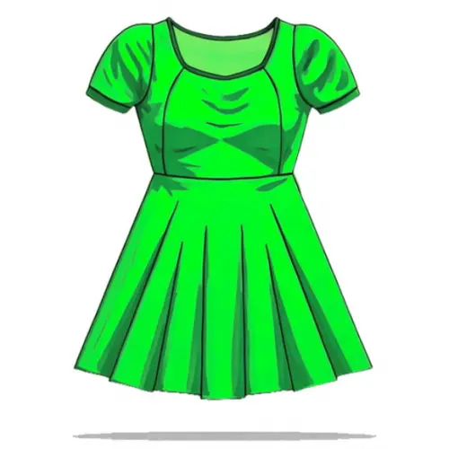 Molde em pdf de Vestido Feminino Adulto Person Pp ao Xg