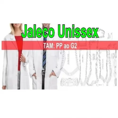 Molde Jaleco Unissex