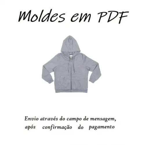 Molde Jaqueta Moletom Feminina do Pp ao Gg- pdf e Cdr