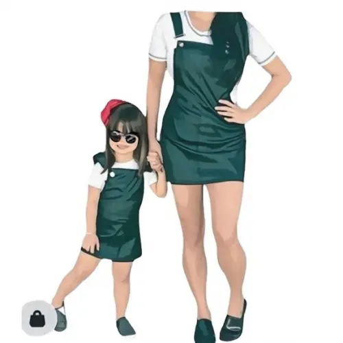 Molde Jardineira Feminina e Infantil Mãe e Filha P-gg 2-14