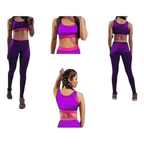 Molde Legging + Top Academia Fitness P ao Gg