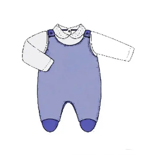 Molde Macacão Bebê com Blusa