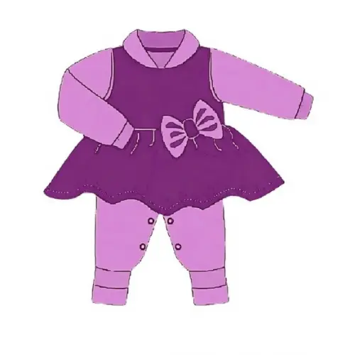 Molde Macacão com Vestido Bebê