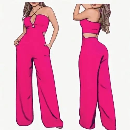 Molde Macacao Pantalona com Bolso Decote Costas P ao Xxg