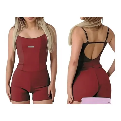 Molde Macaquinho Fitness Fem de Alças com Recorte P ao Gg