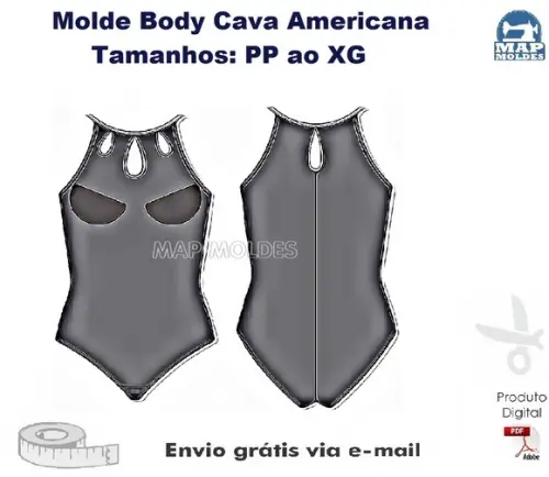 Molde Modelagem Body Cava Americana