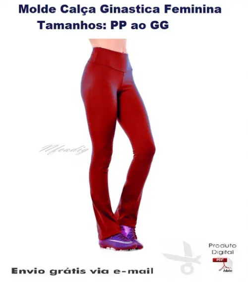 Molde Modelagem Calça Ginastica Feminina #186