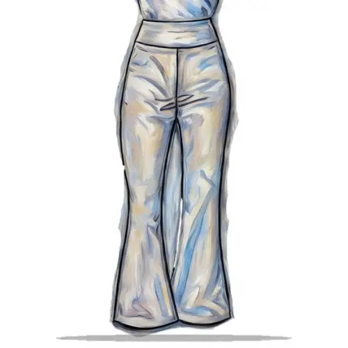 Molde Modelagem Calça Flare Feminina Adulto do P ao Gg