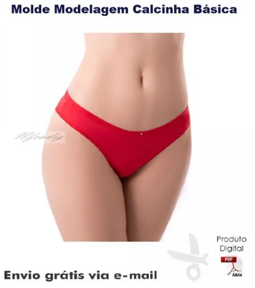 Molde Modelagem Calcinha Básica ref 60