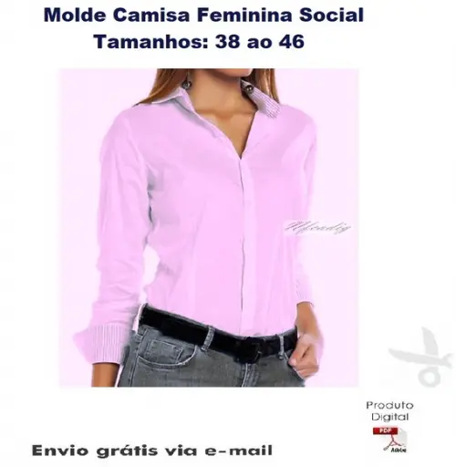 Molde Modelagem Camisa Classica Feminina Social #288