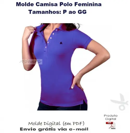 Molde Modelagem Camisa Polo Feminina #322