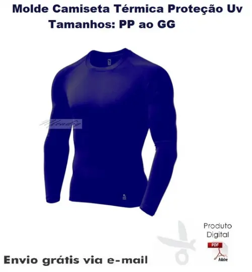 Molde Modelagem Camiseta Blusa Térmica Proteção Uv #124