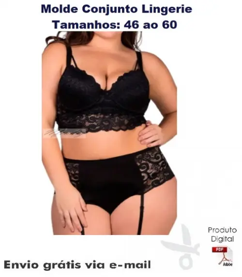 Molde Modelagem Conjunto Lingerie Pdf ref 48