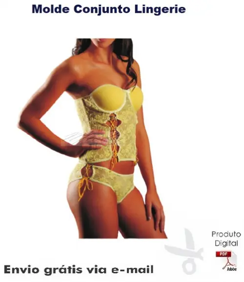 Molde Modelagem Conjunto Lingerie ref 69