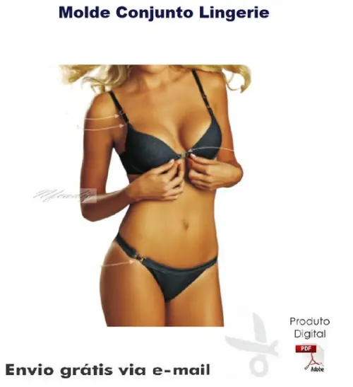 Molde Modelagem Conjunto Lingerie ref 66