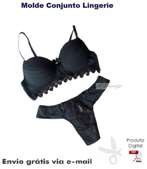 Molde Modelagem Conjunto Lingerie ref 74