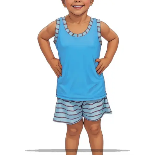 Molde Modelagem Conjunto Pijama Inf Regata Verão 2 a 14 Anos