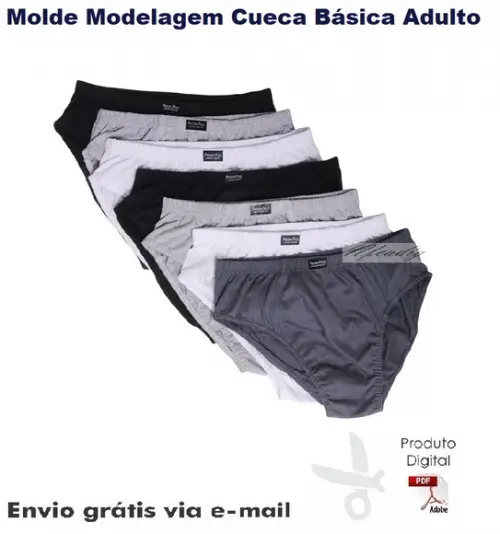 Molde Modelagem Cueca Básica Adulto ref 75