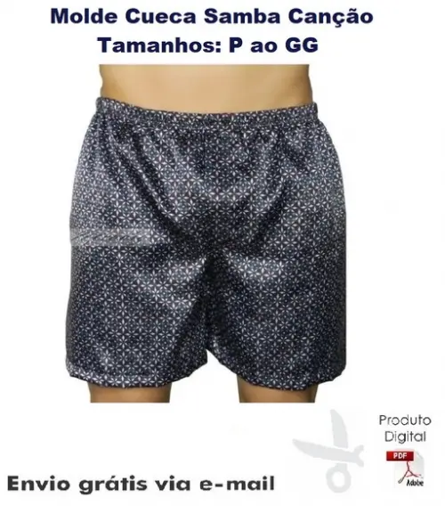 Molde Modelagem Cueca Samba Canção ref 57