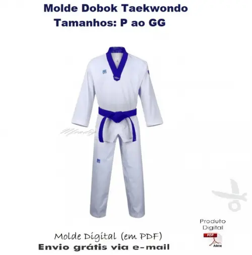 Molde Modelagem Dobok Taekwondo P ao Gg #405