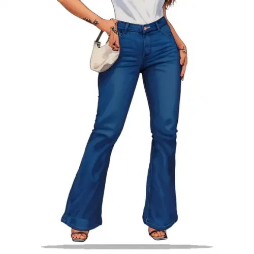 Molde Modelagem em pdf Calça Jeans Fem Boca Larga 36 ao 48
