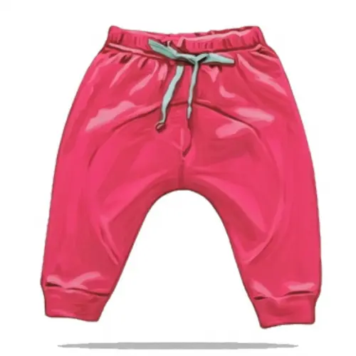 Molde Modelagem em pdf Calça Bebe Saruel com Recorte Rn - 3a