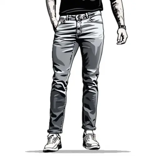 Molde Modelagem em pdf Calça Jeans Skinny Masc Adulto 36-50