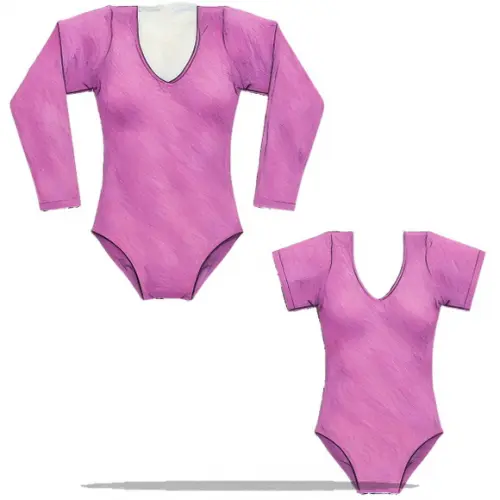 Molde Modelagem em pdf Collant Infantil de 1 a 14 Anos