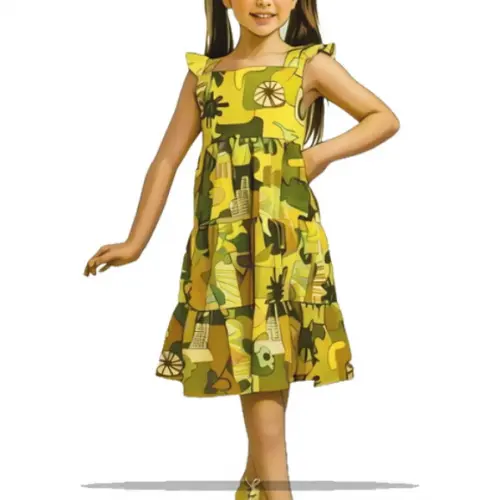 Molde Modelagem em pdf Vestido Inf Saia 3 Marias 2 a 14 Anos