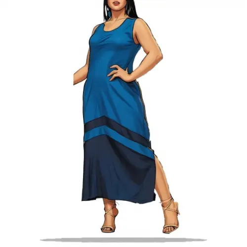Molde Modelagem em pdf Vestido Longo Regata Lindo do P - Xxg
