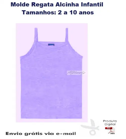 Molde Modelagem Regata Blusa Alcinha Infantil #147