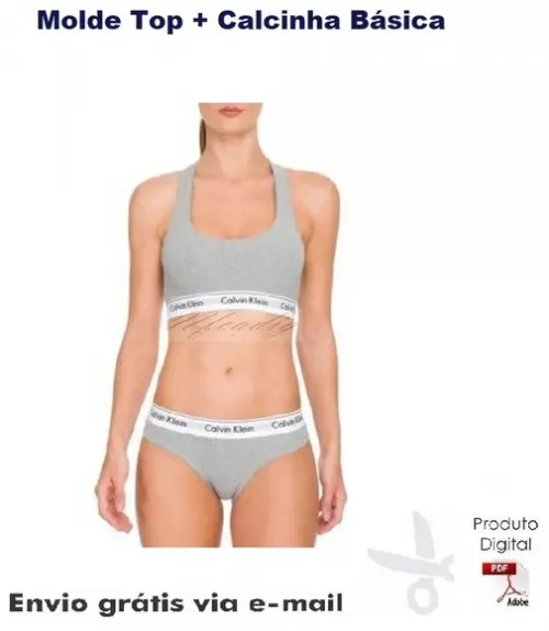 Molde Modelagem Top + Calcinha Básica ref 78