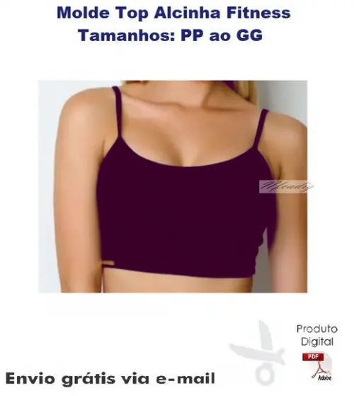Molde Modelagem Top Alcinha Fitness Academia #134
