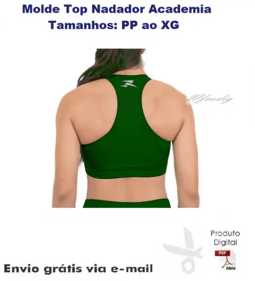 Molde Modelagem Top Nadador Academia #135
