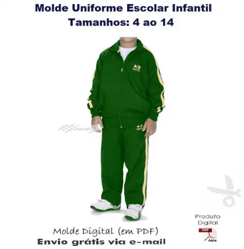 Molde Modelagem Uniforme Escolar Inf Jaqueta e Calça #347